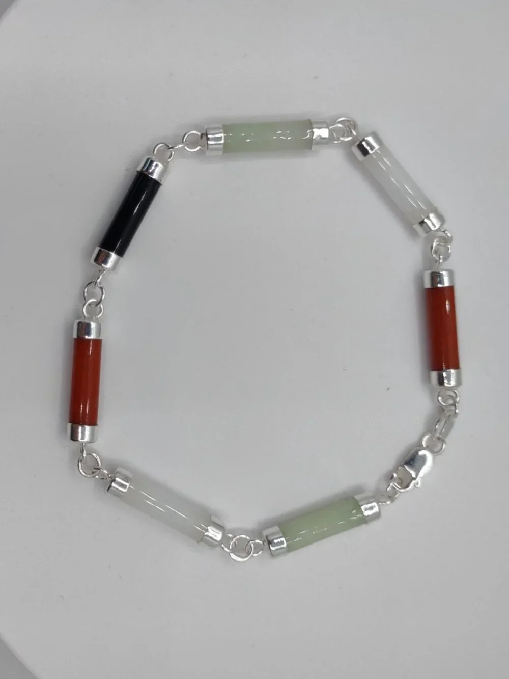 Bracelet-Jade Bar Links  Multicolors 7